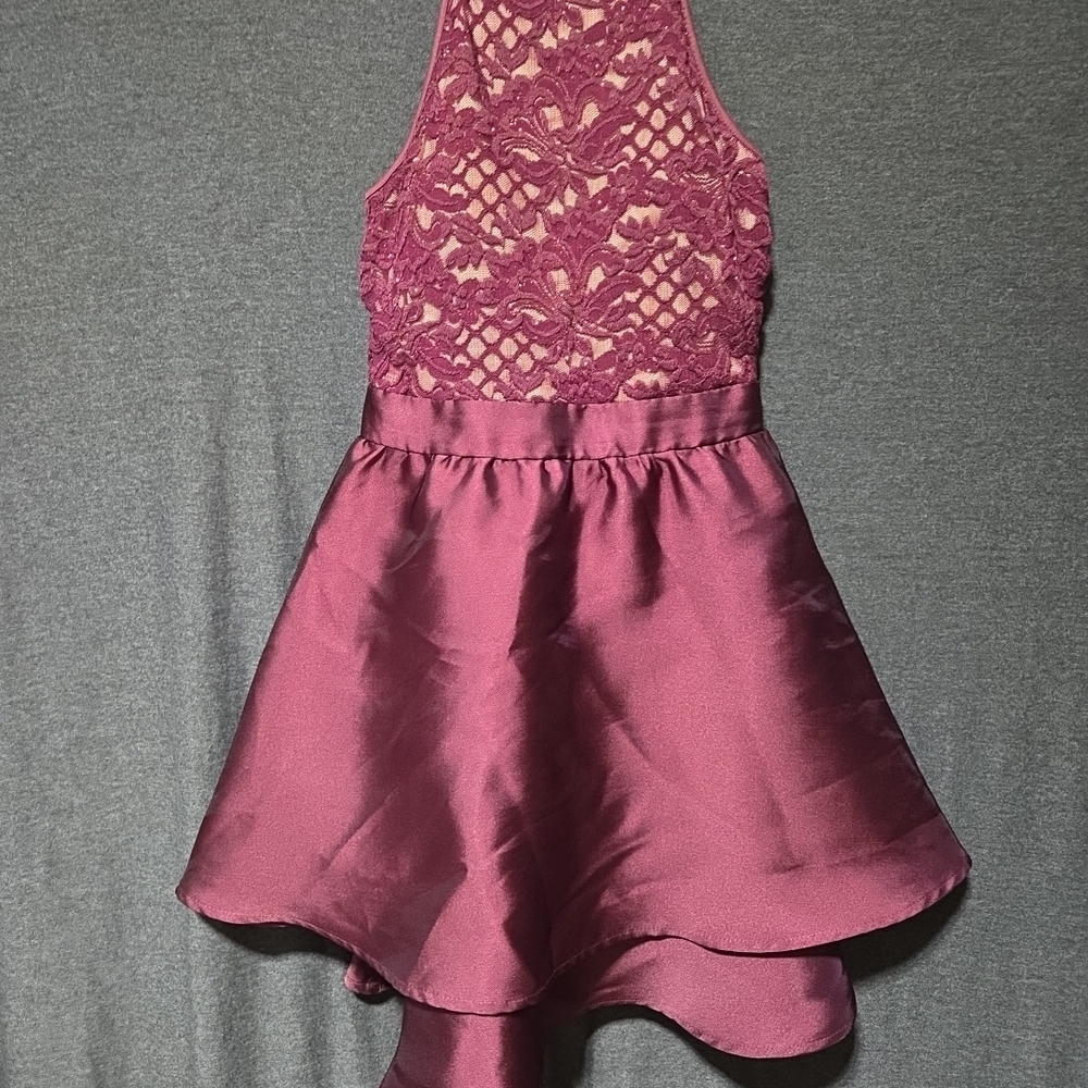 Emerald Sundae Burgundy Lace & Sparkle Formal sz 3